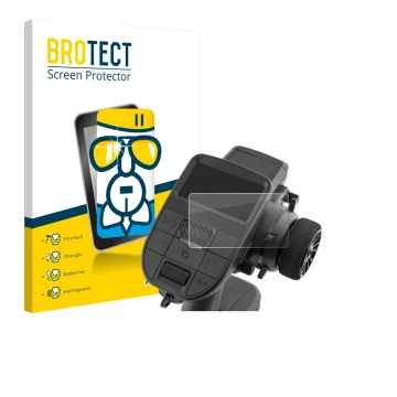 Parte frontal de un envase de producto con el logotipo de la marca BROTECT. Al lado se muestra el dispositivo Radiomaster MT12