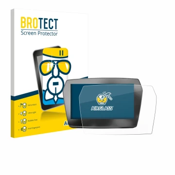 Parte frontal de un envase de producto con el logotipo de la marca BROTECT. Al lado se muestra el dispositivo Voge 625 2025 co