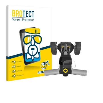Parte frontal de un envase de producto con el logotipo de la marca BROTECT. Al lado se muestra el dispositivo PowaKaddy CT6 20