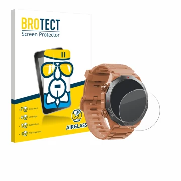 Parte frontal de un envase de producto con el logotipo de la marca BROTECT. Al lado se muestra el dispositivo Qecnato S10 1.39
