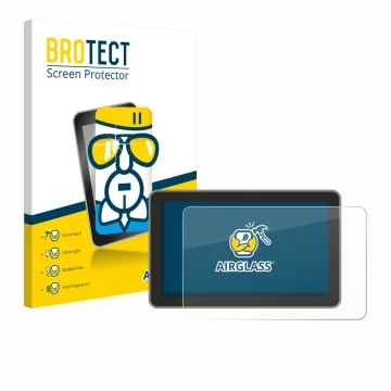 Parte frontal de un envase de producto con el logotipo de la marca BROTECT. Al lado se muestra el dispositivo Bambu Lab H2D co