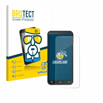 Parte frontal de un envase de producto con el logotipo de la marca BROTECT. Al lado se muestra el dispositivo Emporia Smart ME