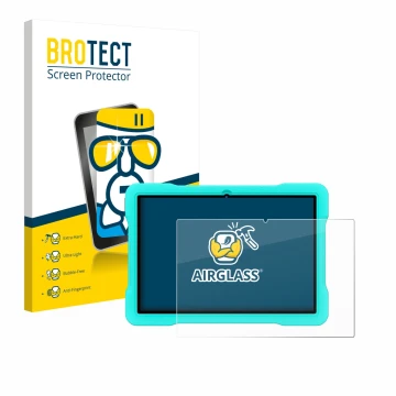 Parte frontal de un envase de producto con el logotipo de la marca BROTECT. Al lado se muestra el dispositivo UJJ U8 con su pr