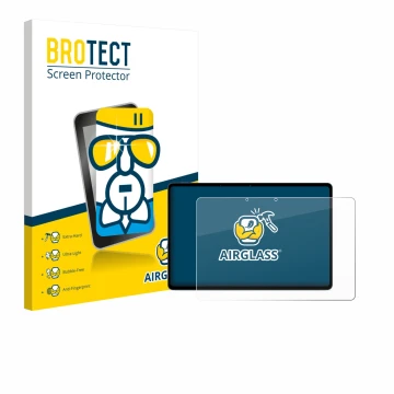 Parte frontal de un envase de producto con el logotipo de la marca BROTECT. Al lado se muestra el dispositivo OnePlus Pad Lite