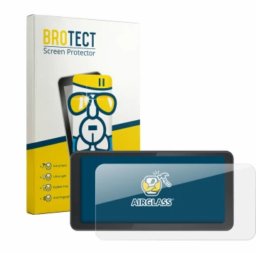 Parte frontal de un envase de producto con el logotipo de la marca BROTECT. Al lado se muestra el dispositivo Spedal CL871 6.2