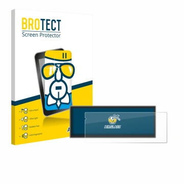 Parte frontal de un envase de producto con el logotipo de la marca BROTECT. Al lado se muestra el dispositivo Carpuride Carpla