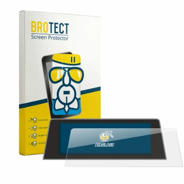 Parte frontal de un envase de producto con el logotipo de la marca BROTECT. Al lado se muestra el dispositivo BMW X3 G01 G3X F