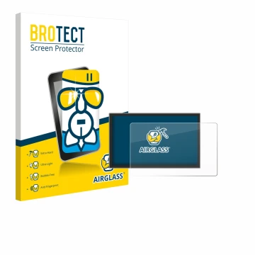 Parte frontal de un envase de producto con el logotipo de la marca BROTECT. Al lado se muestra el dispositivo Leapmotor C10 20