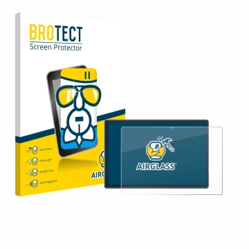 Parte frontal de un envase de producto con el logotipo de la marca BROTECT. Al lado se muestra el dispositivo Xgody P60 Pro co