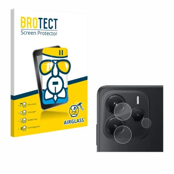 Parte frontal de un envase de producto con el logotipo de la marca BROTECT. Al lado se muestra el dispositivo Xiaomi Redmi Not