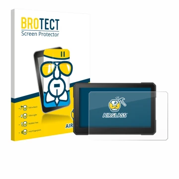 Parte frontal de un envase de producto con el logotipo de la marca BROTECT. Al lado se muestra el dispositivo Interphone Sync 