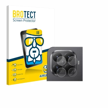 Parte frontal de un envase de producto con el logotipo de la marca BROTECT. Al lado se muestra el dispositivo Xiaomi 15T Pro (