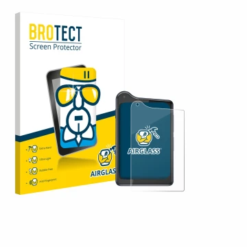 Parte frontal de un envase de producto con el logotipo de la marca BROTECT. Al lado se muestra el dispositivo Xiaomi Qin K25 c