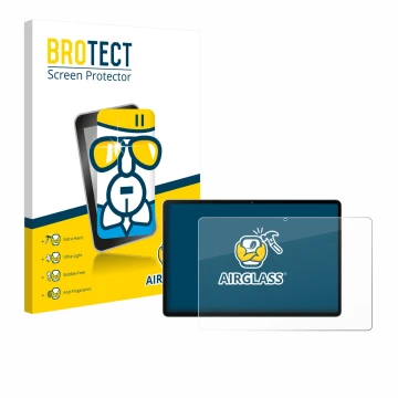 Parte frontal de un envase de producto con el logotipo de la marca BROTECT. Al lado se muestra el dispositivo Black Shark Pad 