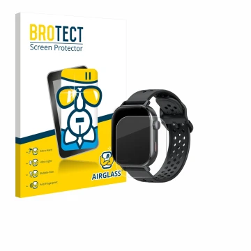 Parte frontal de un envase de producto con el logotipo de la marca BROTECT. Al lado se muestra el dispositivo Jugeman P131 2.0