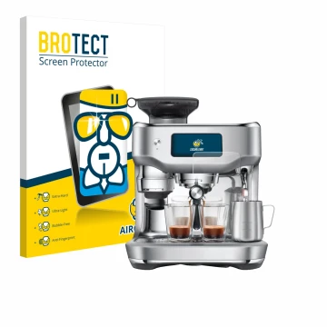 Parte frontal de un envase de producto con el logotipo de la marca BROTECT. Al lado se muestra el dispositivo Sage the Oracle 