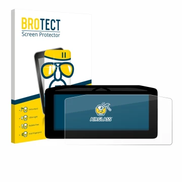 Parte frontal de un envase de producto con el logotipo de la marca BROTECT. Al lado se muestra el dispositivo Ducati Panigale 