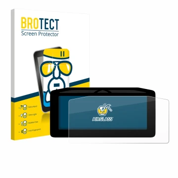 Parte frontal de un envase de producto con el logotipo de la marca BROTECT. Al lado se muestra el dispositivo Ducati Streetfig