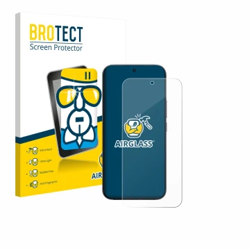 Parte frontal de un envase de producto con el logotipo de la marca BROTECT. Al lado se muestra el dispositivo Xiaomi Redmi K90