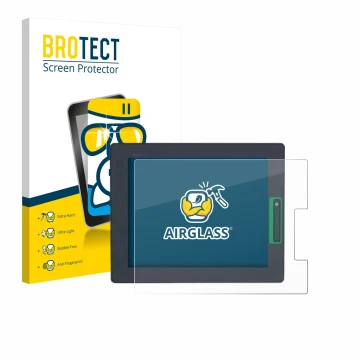 Parte frontal de un envase de producto con el logotipo de la marca BROTECT. Al lado se muestra el dispositivo Schneider-electr