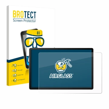 Parte frontal de un envase de producto con el logotipo de la marca BROTECT. Al lado se muestra el dispositivo Wacom MovinkPad 