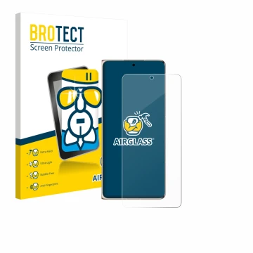 Parte frontal de un envase de producto con el logotipo de la marca BROTECT. Al lado se muestra el dispositivo Huawei Mate X7 c