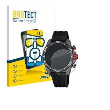 Parte frontal de un envase de producto con el logotipo de la marca BROTECT. Al lado se muestra el dispositivo Lotus Connected 