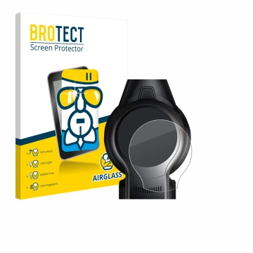Parte frontal de un envase de producto con el logotipo de la marca BROTECT. Al lado se muestra el dispositivo MOVA S2 con su p