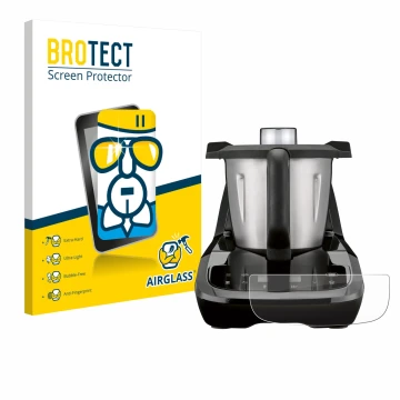 Parte frontal de un envase de producto con el logotipo de la marca BROTECT. Al lado se muestra el dispositivo SilverCrest Mons