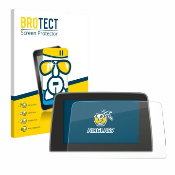 Parte frontal de un envase de producto con el logotipo de la marca BROTECT. Al lado se muestra el dispositivo Ford Puma 2019 -