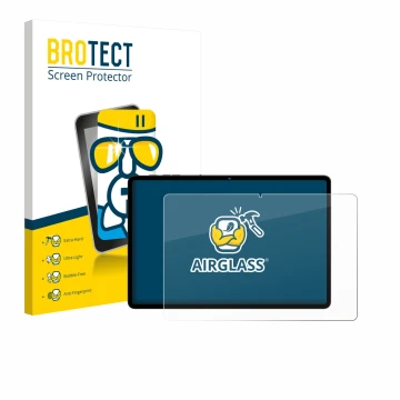 Parte frontal de un envase de producto con el logotipo de la marca BROTECT. Al lado se muestra el dispositivo UJJ U7 11