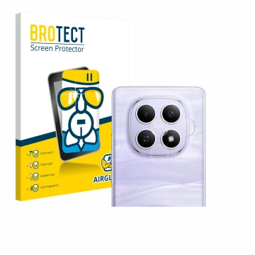 Parte frontal de un envase de producto con el logotipo de la marca BROTECT. Al lado se muestra el dispositivo Xiaomi Redmi Not