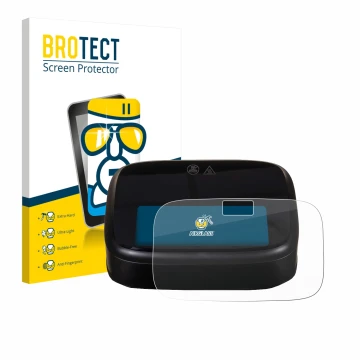 Parte frontal de un envase de producto con el logotipo de la marca BROTECT. Al lado se muestra el dispositivo Philips Airfryer