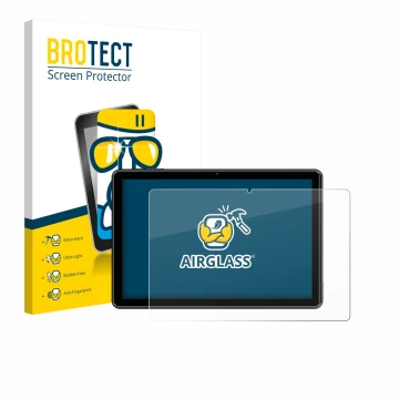 Parte frontal de un envase de producto con el logotipo de la marca BROTECT. Al lado se muestra el dispositivo Hasskya K30/K50/