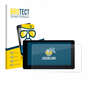 Parte frontal de un envase de producto con el logotipo de la marca BROTECT. Al lado se muestra el dispositivo Zontes 368 K con