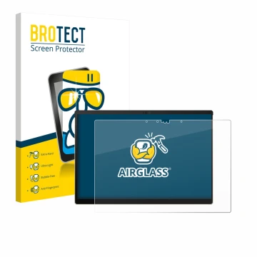 Parte frontal de un envase de producto con el logotipo de la marca BROTECT. Al lado se muestra el dispositivo ASUS ROG Flow Z1