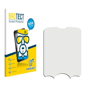 Parte frontal de un envase de producto con el logotipo de la marca BROTECT. Al lado está el protector de pantalla correspondie