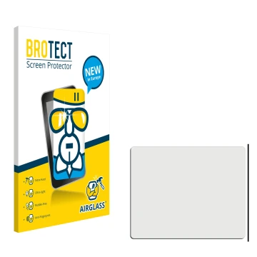 Parte frontal de un envase de producto con el logotipo de la marca BROTECT. Al lado está el protector de pantalla correspondie