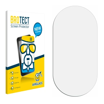 Parte frontal de un envase de producto con el logotipo de la marca BROTECT. Al lado está el protector de pantalla correspondie