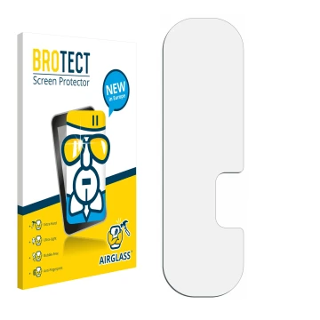 Parte frontal de un envase de producto con el logotipo de la marca BROTECT. Al lado está el protector de pantalla correspondie