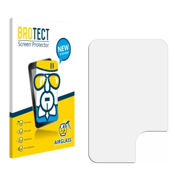 Parte frontal de un envase de producto con el logotipo de la marca BROTECT. Al lado está el protector de pantalla correspondie