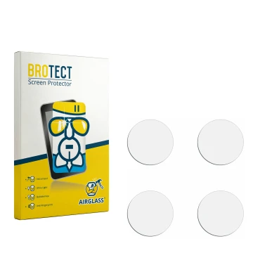 Parte frontal de un envase de producto con el logotipo de la marca BROTECT. Al lado está el protector de pantalla correspondie