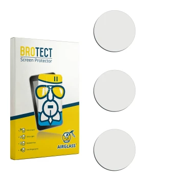 Parte frontal de un envase de producto con el logotipo de la marca BROTECT. Al lado está el protector de pantalla correspondie
