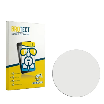 Parte frontal de un envase de producto con el logotipo de la marca BROTECT. Al lado está el protector de pantalla correspondie