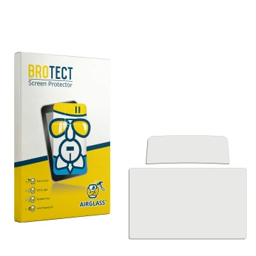 Parte frontal de un envase de producto con el logotipo de la marca BROTECT. Al lado está el protector de pantalla correspondie