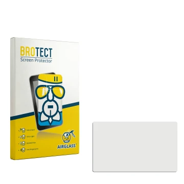 Parte frontal de un envase de producto con el logotipo de la marca BROTECT. Al lado está el protector de pantalla correspondie