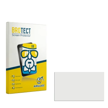 Parte frontal de un envase de producto con el logotipo de la marca BROTECT. Al lado está el protector de pantalla correspondie