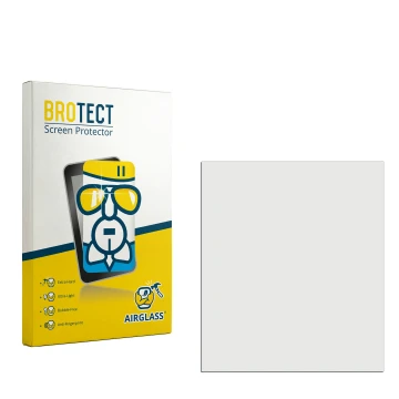 Parte frontal de un envase de producto con el logotipo de la marca BROTECT. Al lado está el protector de pantalla correspondie