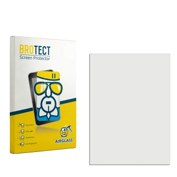 Parte frontal de un envase de producto con el logotipo de la marca BROTECT. Al lado está el protector de pantalla correspondie