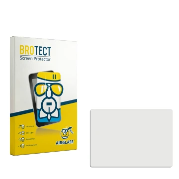 Parte frontal de un envase de producto con el logotipo de la marca BROTECT. Al lado está el protector de pantalla correspondie